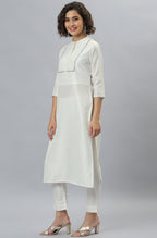 Janasya Women's White Poly Silk Solid Kurta With Pant And Dupatta - Distacart