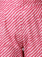 Janasya Women's Pink Cotton Bandhani Kurta With Pant And Dupatta - Distacart