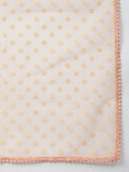 Janasya Peach Poly Crepe Solid Set
