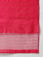 Janasya Women's Pink Rayon Bandhani Kurta With Pant And Dupatta - Distacart