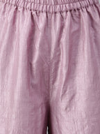 Janasya Women's Mauve Poly Silk Solid Kurta With Gharara And Dupatta - Distacart