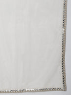 Janasya Women's Beige Chinon Embellished Kurta With Kali Palazzo And Dupatta - Distacart