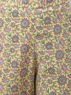 Janasya Women's Yellow Cotton Floral Print Kurta With Pant And Dupatta - Distacart