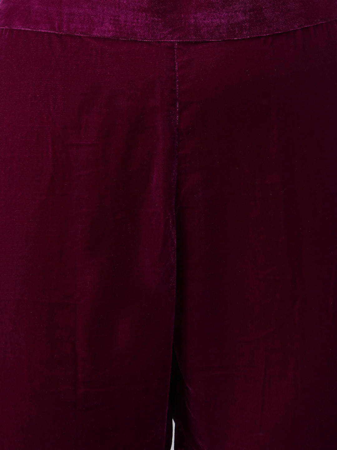 Janasya Women's Purple Velvet Solid Kurta With Pant And Dupatta - Distacart