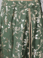 Janasya Women's Olive Green Crepe Solid Lehenga Choli With Pant - Distacart