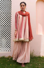 Janasya Multicolor Georgette Digital Floral Printed Set
