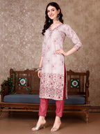 Hand Embroidered & Floral Printed Kurta With Pant & Dupatta Luxury, Multicolor - Hiral Fashion - Distacart