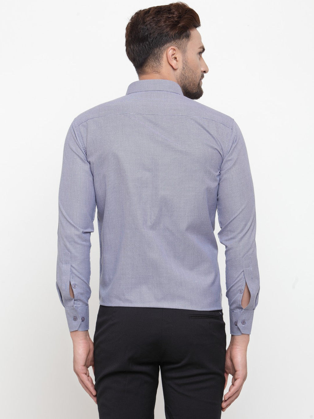 Jainish Grey Men's Cotton Geometric Formal Shirts ( SF 434Grey ) - Distacart
