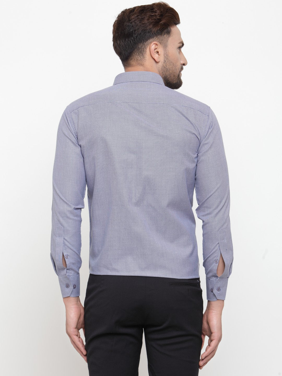 Jainish Grey Men's Cotton Geometric Formal Shirts ( SF 434Grey ) - Distacart