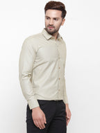 Jainish Olive Men's Cotton Geometric Formal Shirts ( SF 434Olive ) - Distacart