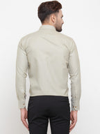 Jainish Olive Men's Cotton Geometric Formal Shirts ( SF 434Olive ) - Distacart