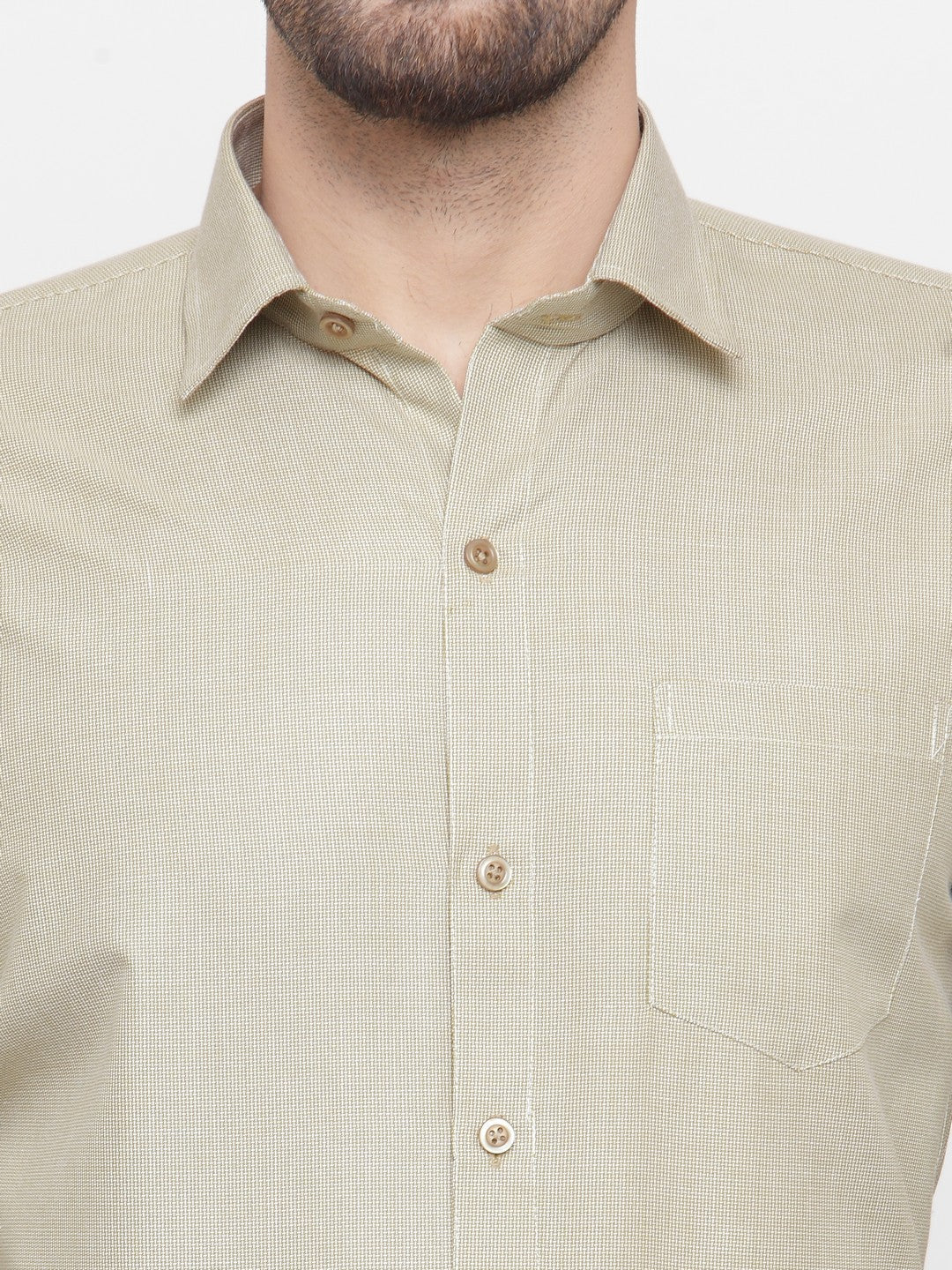 Jainish Olive Men's Cotton Geometric Formal Shirts ( SF 434Olive ) - Distacart