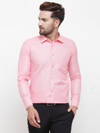 Jainish Pink Men's Cotton Geometric Formal Shirts ( SF 434Pink ) - Distacart