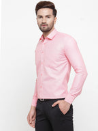Jainish Pink Men's Cotton Geometric Formal Shirts ( SF 434Pink ) - Distacart