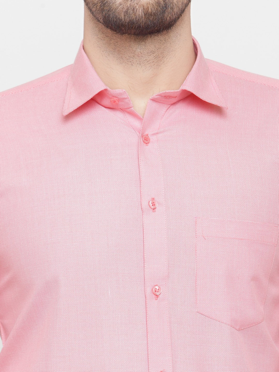 Jainish Pink Men's Cotton Geometric Formal Shirts ( SF 434Pink ) - Distacart