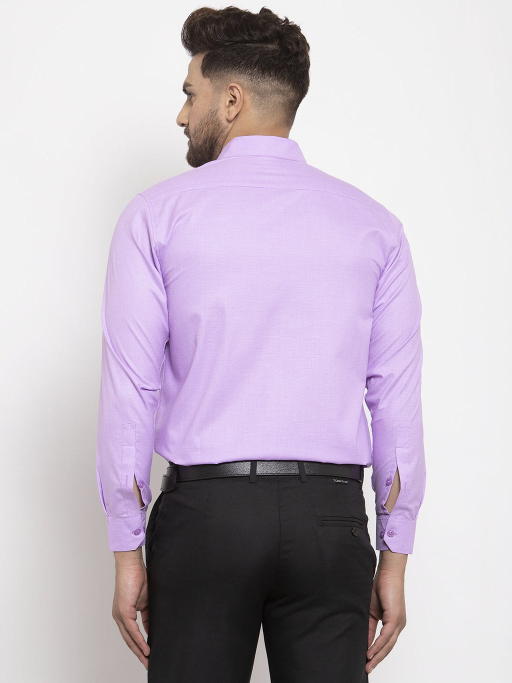 Jainish Purple Men's Cotton Geometric Formal Shirts ( SF 434Purple ) - Distacart