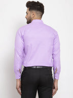 Jainish Purple Men's Cotton Geometric Formal Shirts ( SF 434Purple ) - Distacart
