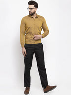 Jainish Yellow Men's Cotton Polka Dots Formal Shirts ( SF 739Mustard ) - Distacart