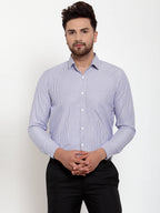 Jainish Blue Men's Cotton Striped Formal Shirt's ( SF 759Blue ) - Distacart