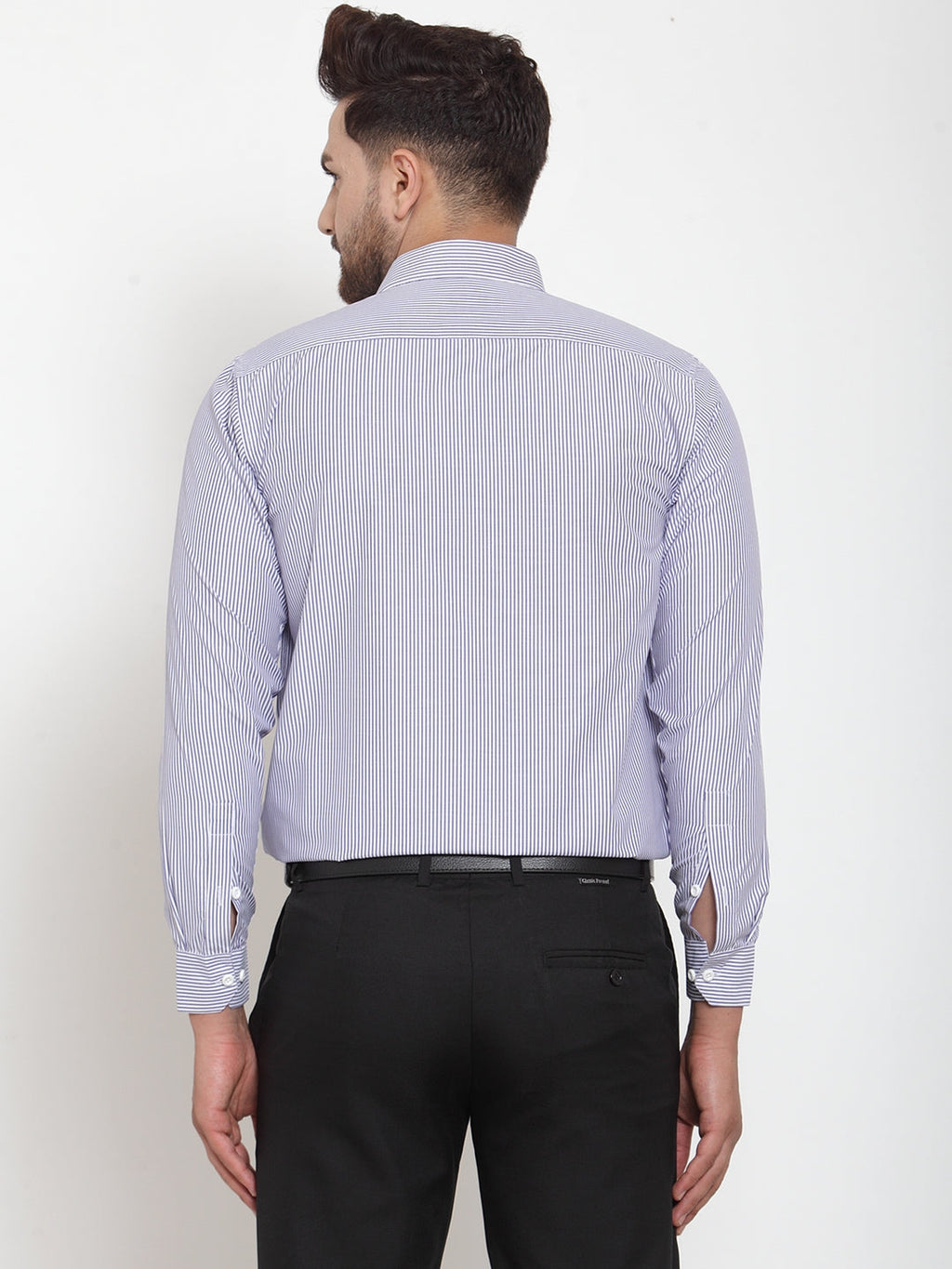 Jainish Blue Men's Cotton Striped Formal Shirt's ( SF 759Blue ) - Distacart