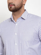 Jainish Grey Men's Cotton Striped Formal Shirt's ( SF 759Light-Grey ) - Distacart