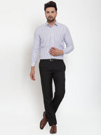 Jainish Grey Men's Cotton Striped Formal Shirt's ( SF 759Light-Grey ) - Distacart
