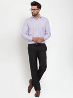 Jainish Purple Men's Cotton Striped Formal Shirt's ( SF 759Light-Purple ) - Distacart