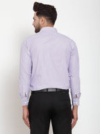 Jainish Purple Men's Cotton Striped Formal Shirt's ( SF 759Light-Purple ) - Distacart