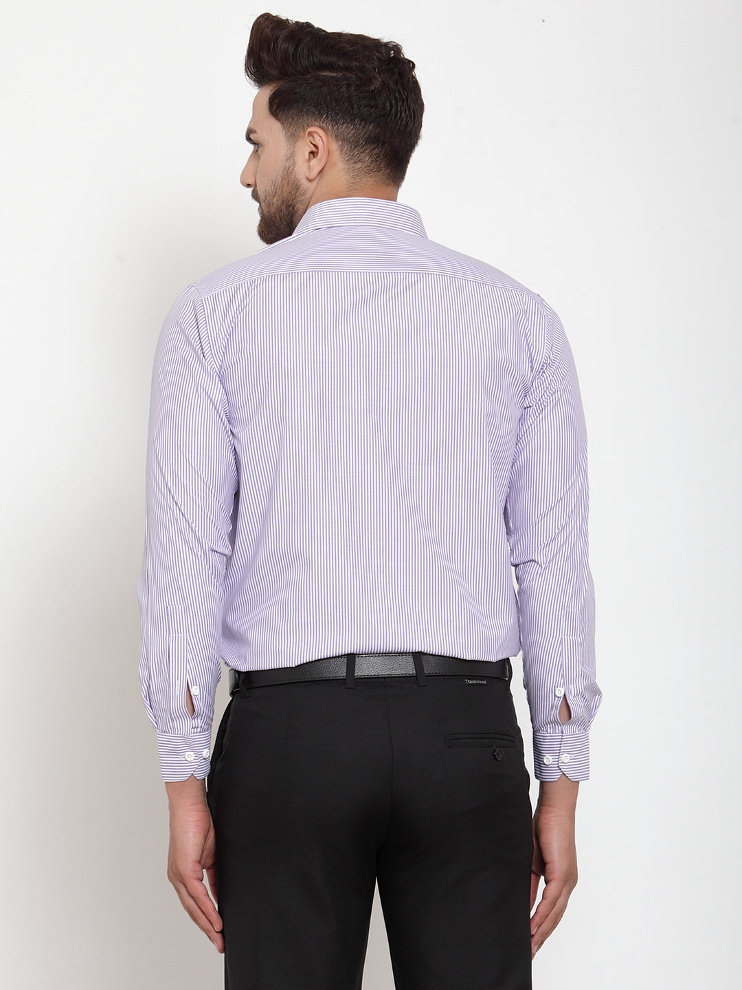 Jainish Purple Men's Cotton Striped Formal Shirt's ( SF 759Light-Purple ) - Distacart