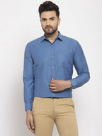 Jainish Teal Men's Cotton Polka Dots Formal Shirt's ( SF 761Teal ) - Distacart