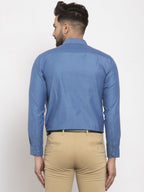 Jainish Teal Men's Cotton Polka Dots Formal Shirt's ( SF 761Teal ) - Distacart