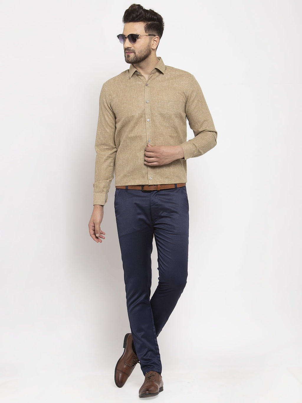 Jainish Metallic Men's Dobby Solid Formal Shirts ( SF 762Metalic ) - Distacart
