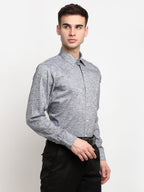 Jainish Grey Men's Solid Cotton Formal Shirt ( SF 782Grey ) - Distacart