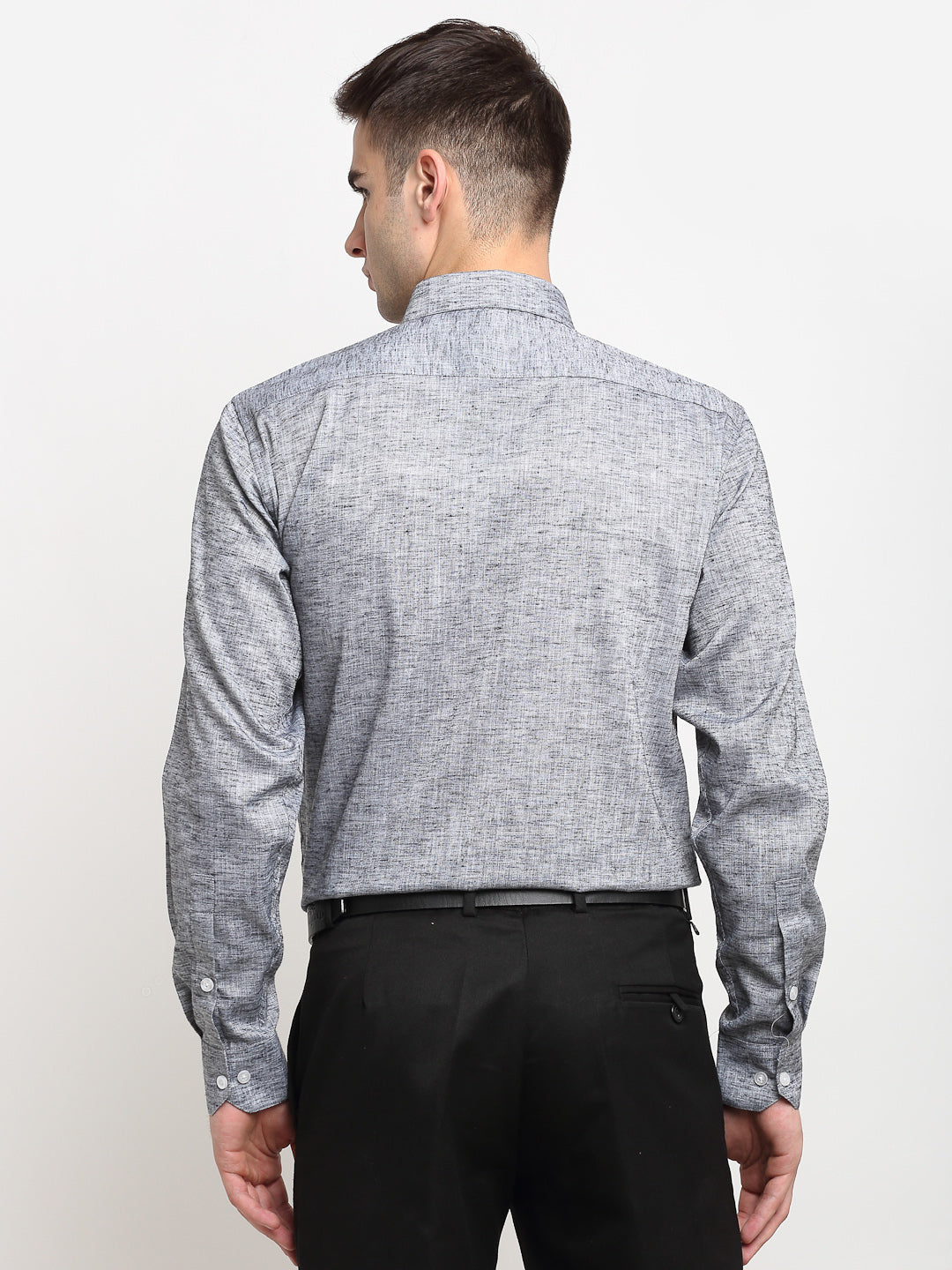 Jainish Grey Men's Solid Cotton Formal Shirt ( SF 782Grey ) - Distacart