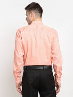 Jainish Orange Men's Solid Cotton Formal Shirt ( SF 782Orange ) - Distacart