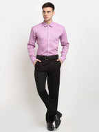 Jainish Purple Men's Solid Cotton Formal Shirt ( SF 782Purple ) - Distacart