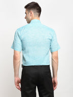 Jainish Green Men's Solid Cotton Half Sleeves Formal Shirt ( SF 783Green ) - Distacart