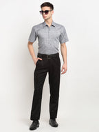 Jainish Grey Men's Solid Cotton Half Sleeves Formal Shirt ( SF 783Grey ) - Distacart