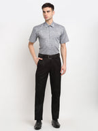 Jainish Grey Men's Solid Cotton Half Sleeves Formal Shirt ( SF 783Grey ) - Distacart