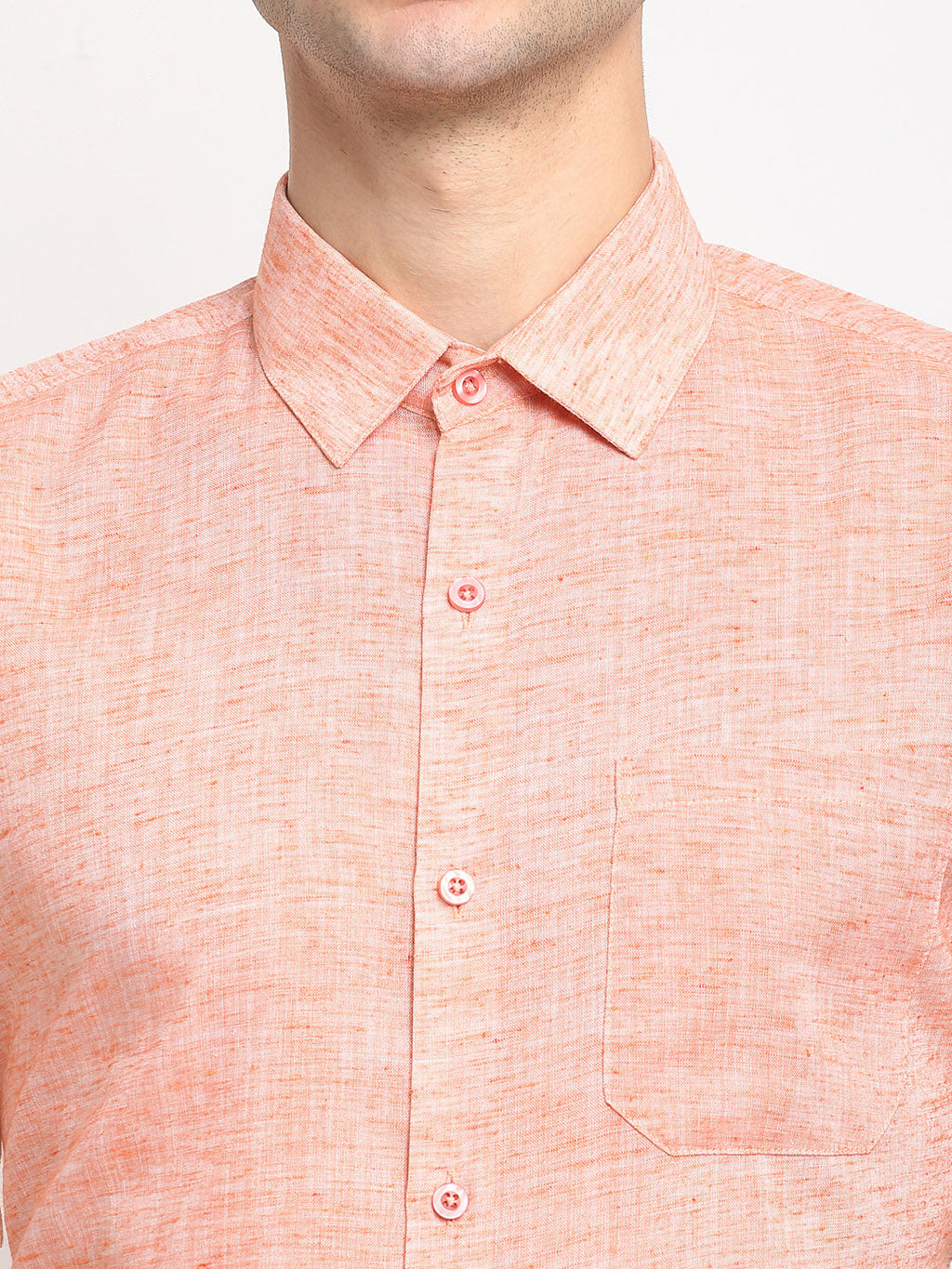 Jainish Orange Men's Solid Cotton Half Sleeves Formal Shirt ( SF 783Orange ) - Distacart