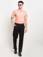 Jainish Orange Men's Solid Cotton Half Sleeves Formal Shirt ( SF 783Orange ) - Distacart