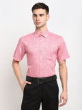 Jainish Red Men's Solid Cotton Half Sleeves Formal Shirt ( SF 783Red ) - Distacart