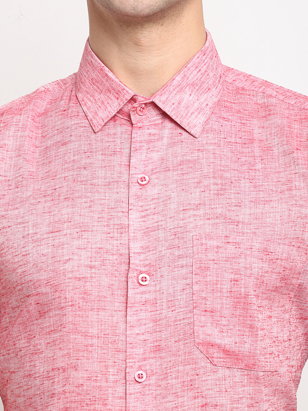 Jainish Red Men's Solid Cotton Half Sleeves Formal Shirt ( SF 783Red ) - Distacart