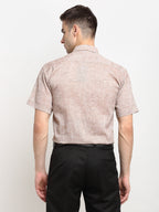 Jainish Rust Men's Solid Cotton Half Sleeves Formal Shirt ( SF 783Rust ) - Distacart