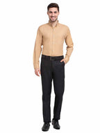 Jainish Beige Men's Button Down Collar Cotton Formal Shirt ( SF 785Beige ) - Distacart