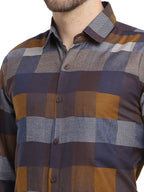 Jainish Multicolor Men's Checked Cotton Formal Shirt ( SF 787Multi ) - Distacart