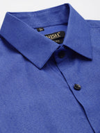 Jainish Men's Solid Formal Cotton Shirt ( SF 788Blue ) - Distacart