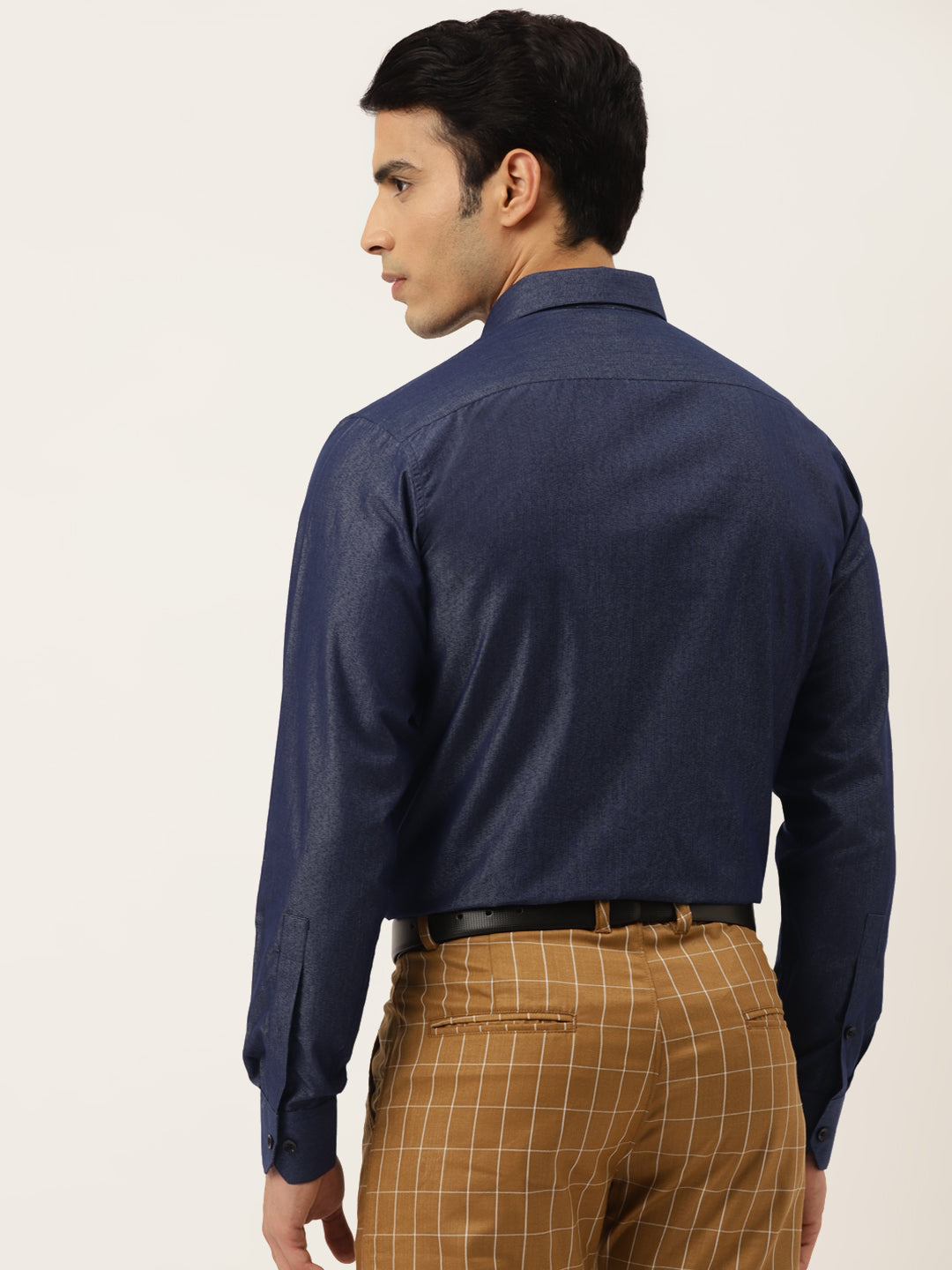 Jainish Men's Solid Formal Cotton Shirt ( SF 788Charcoal ) - Distacart