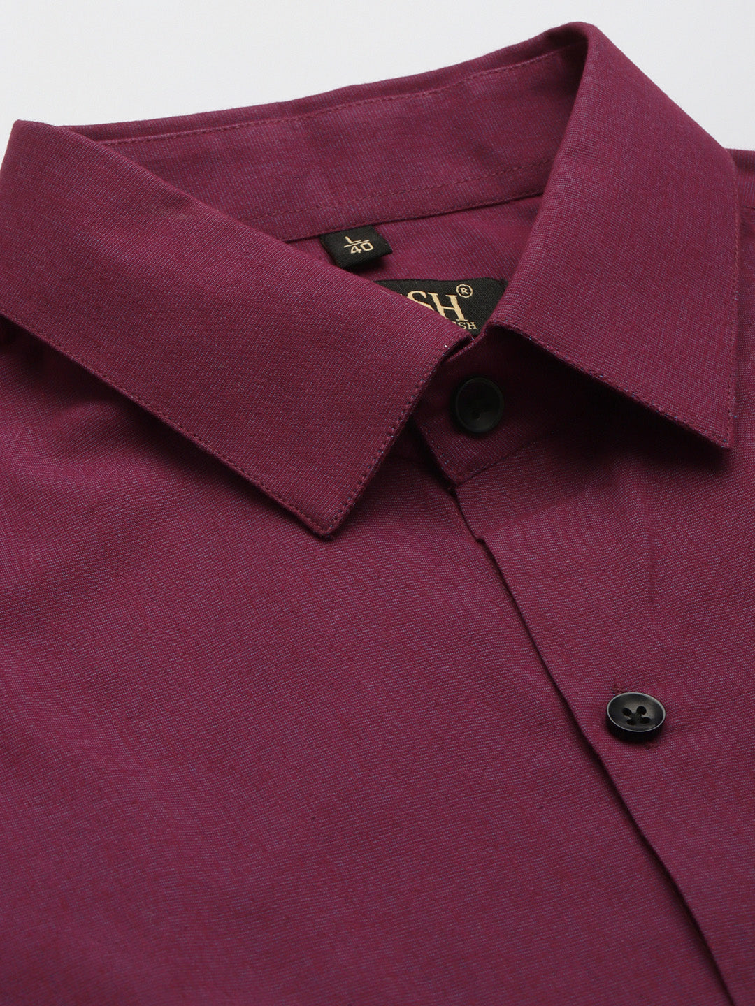 Jainish Men's Solid Formal Cotton Shirt ( SF 788Wine ) - Distacart