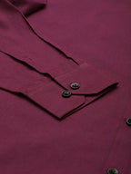 Jainish Men's Solid Formal Cotton Shirt ( SF 788Wine ) - Distacart